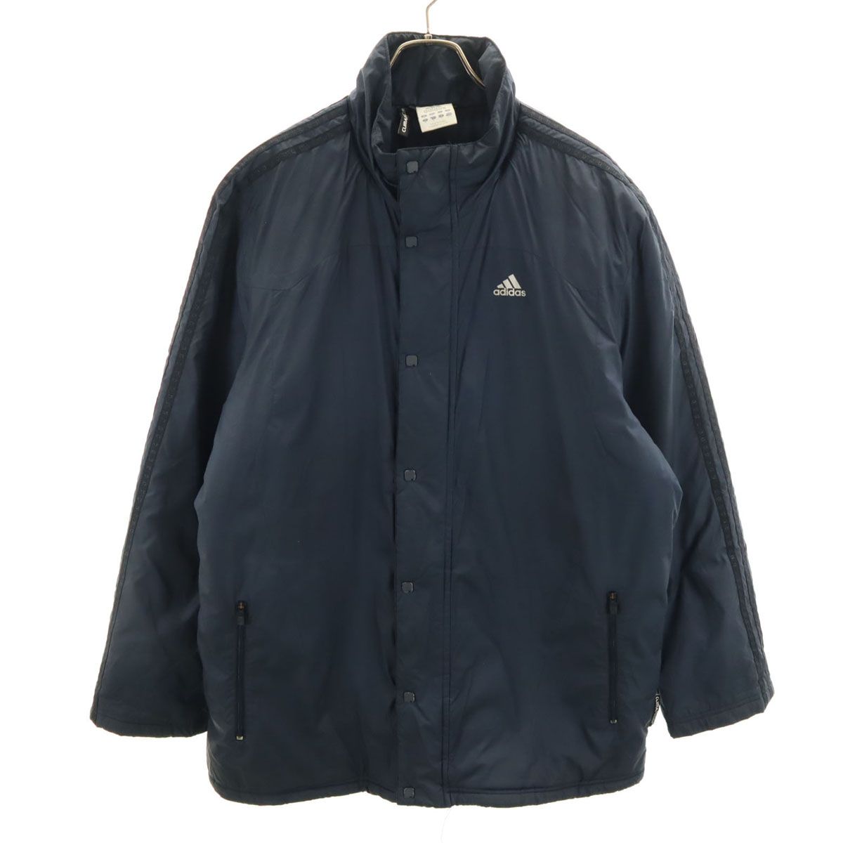 adidas アディダス 中綿ジャケット O ネイビー メンズ 古着 - メルカリ