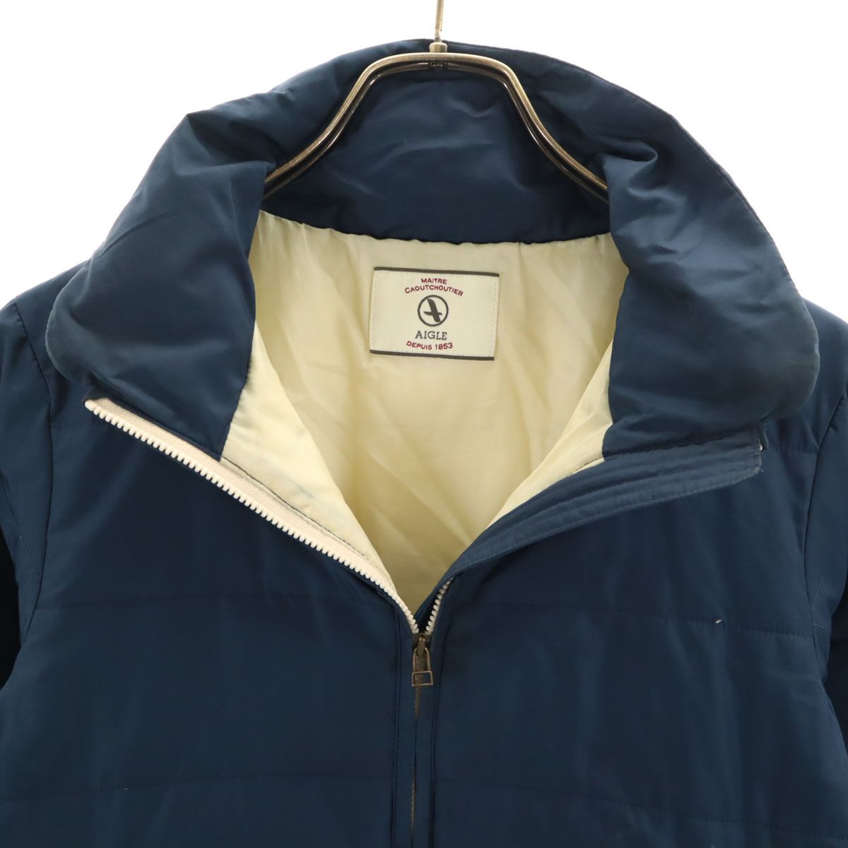 AIGLE エーグル ダウンジャケット M ネイビー レディース 古着 - メルカリ