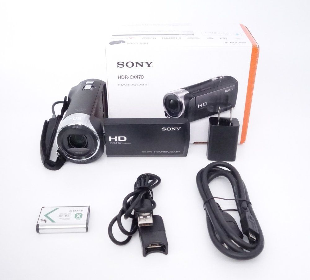 極上品】ソニー SONY ビデオカメラ Handycam HDR-CX470 ブラック 内蔵