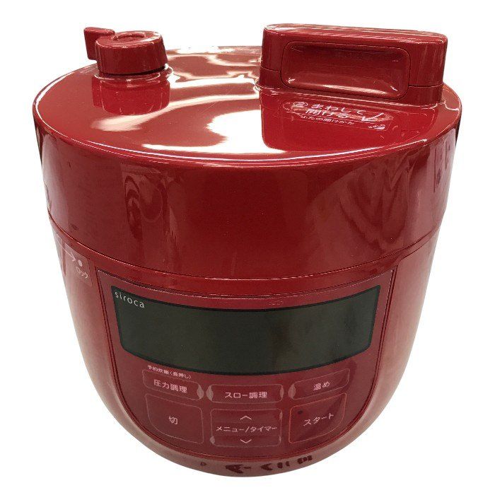 siroca 電気圧力鍋 SP-D131 レッド ［1台6役（圧力・無水・蒸し・炊飯・ス (中古品) siroca 2L電気圧力鍋 コンパクト2Lモデル/1台6役 SP-D131 レッド 中古