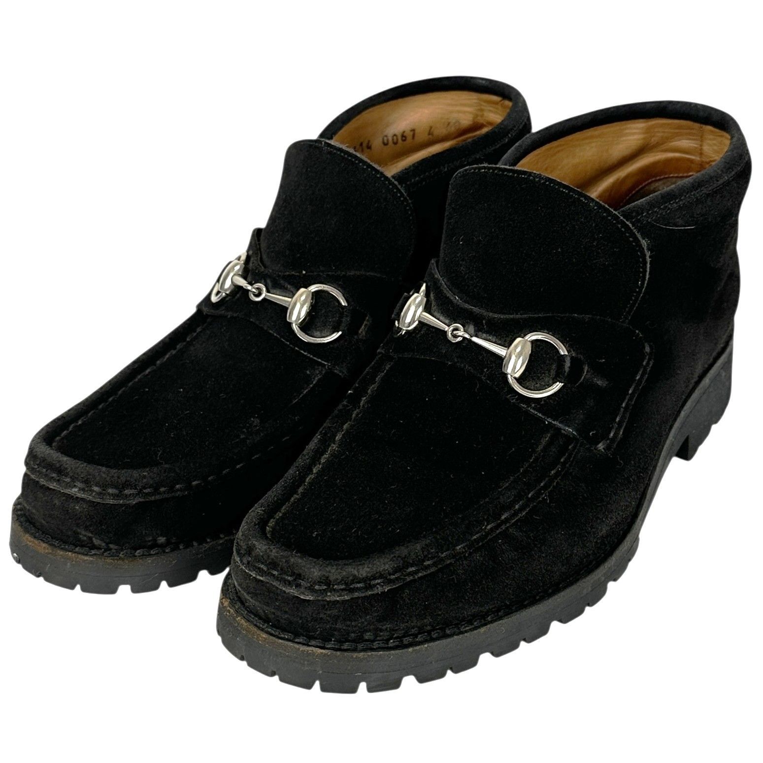 GUCCI】グッチ ホースビット スエード ブーツ 1140067 ブラック ドレス