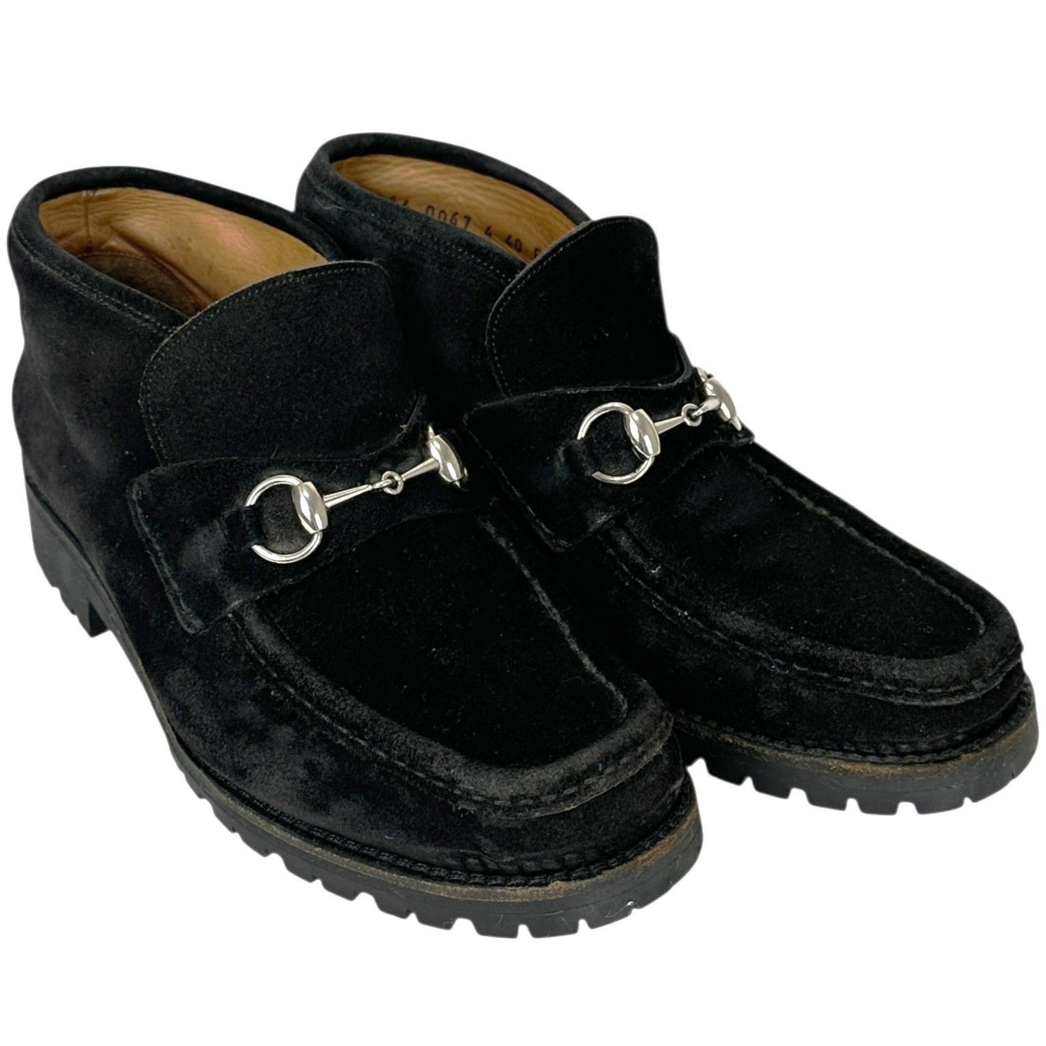 GUCCI】グッチ ホースビット スエード ブーツ 1140067 ブラック ドレス