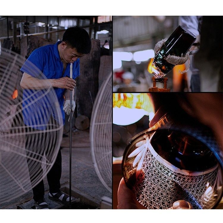 稲妻模様琥珀ブルー