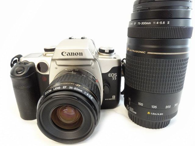 通電確認済み Canon EOS 55 望遠レンズセット □ 35-80mm 75-300mm