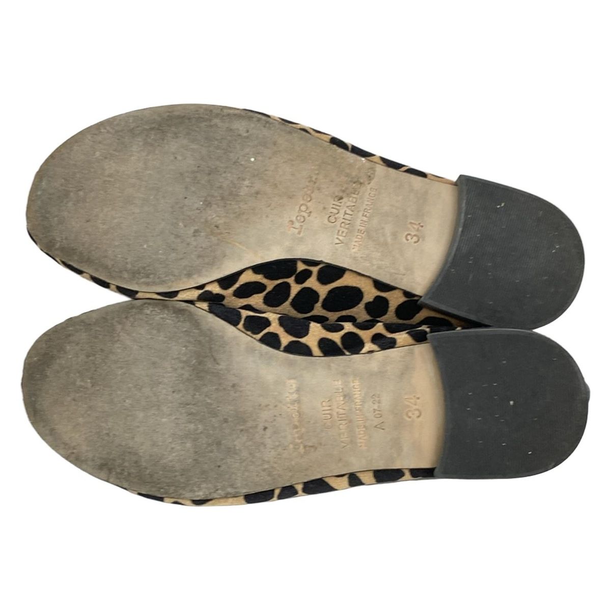 repetto(レペット) フラットシューズ 34 レディース - 黒×ベージュ