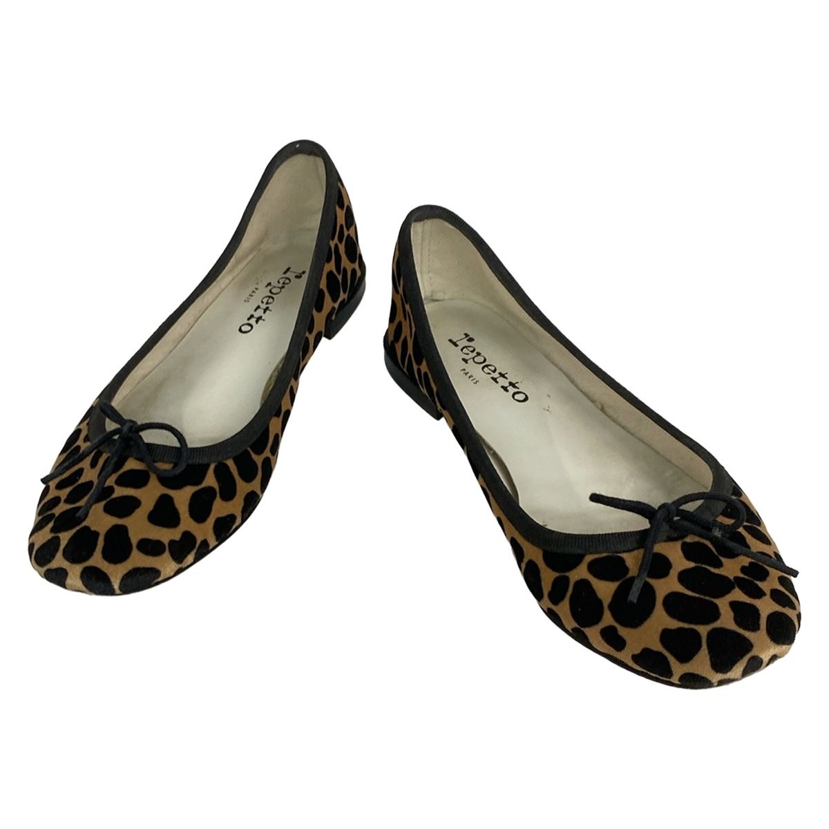 repetto(レペット) フラットシューズ 34 レディース - 黒×ベージュ