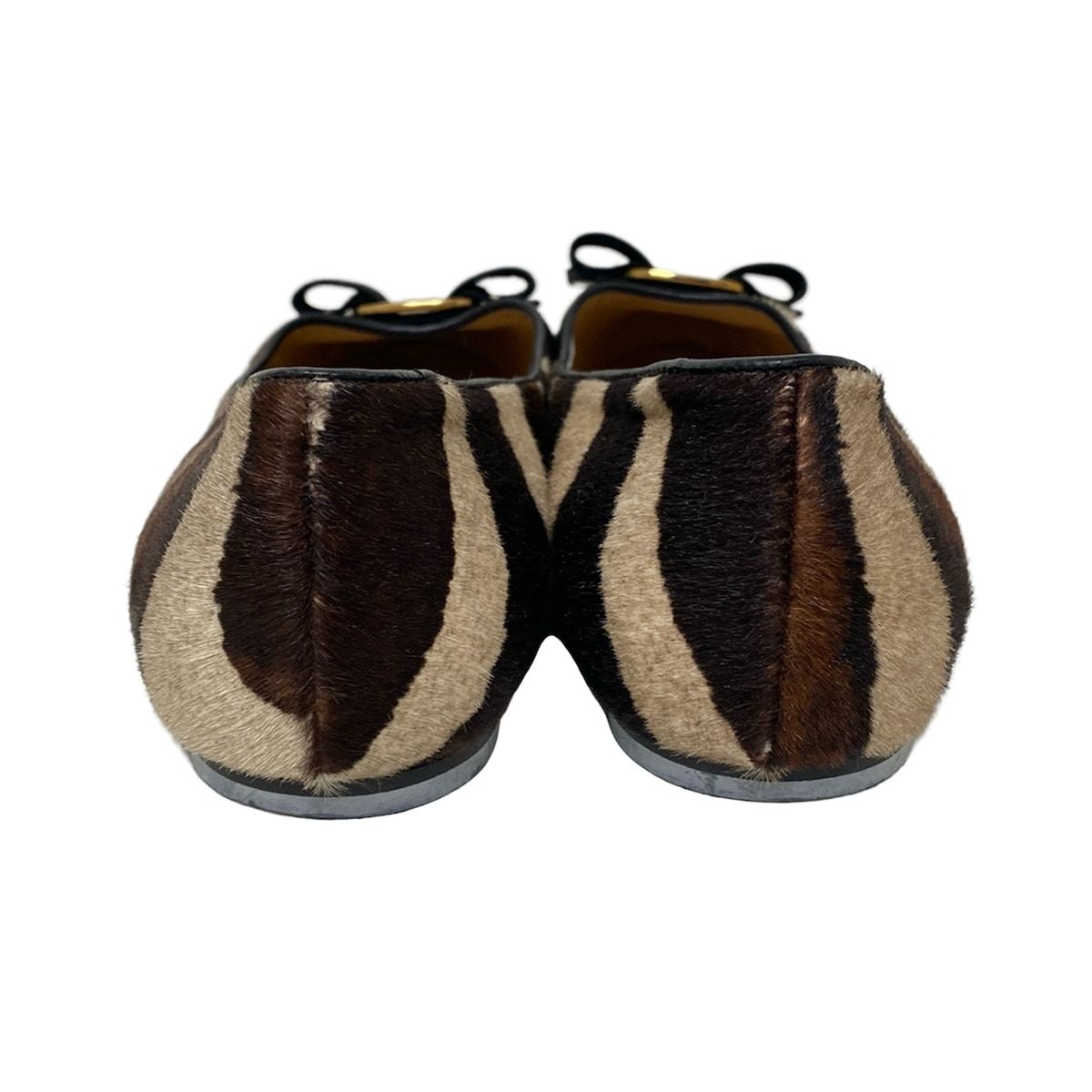 Ferragamo フラットシューズ ベージュ/ブラック FERRAGAMO/SalvatoreFerragamo(サルバトーレフェラガモ) フラット