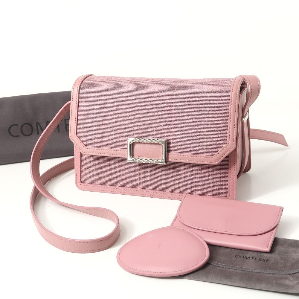 □美品□COMTESSE コンテス ショルダーバッグ ホースヘア レザー 鞄
