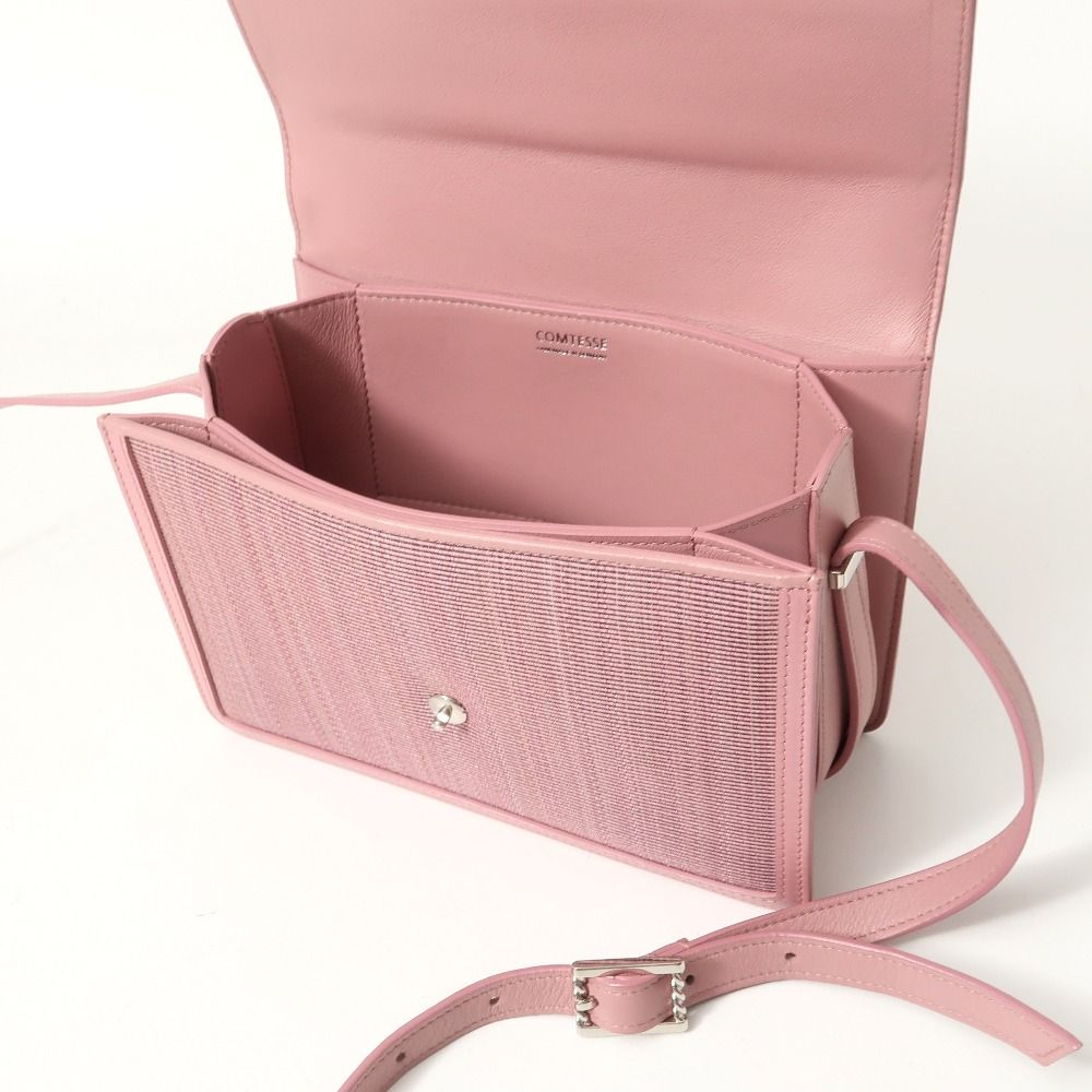美品【COMTESSE】ハンドバッグ　プリンセス　ホースヘア　レザー　ピンク COMTESSE - 未使用品△COMTESSE コンテス 7166 プリンセス レザー使い