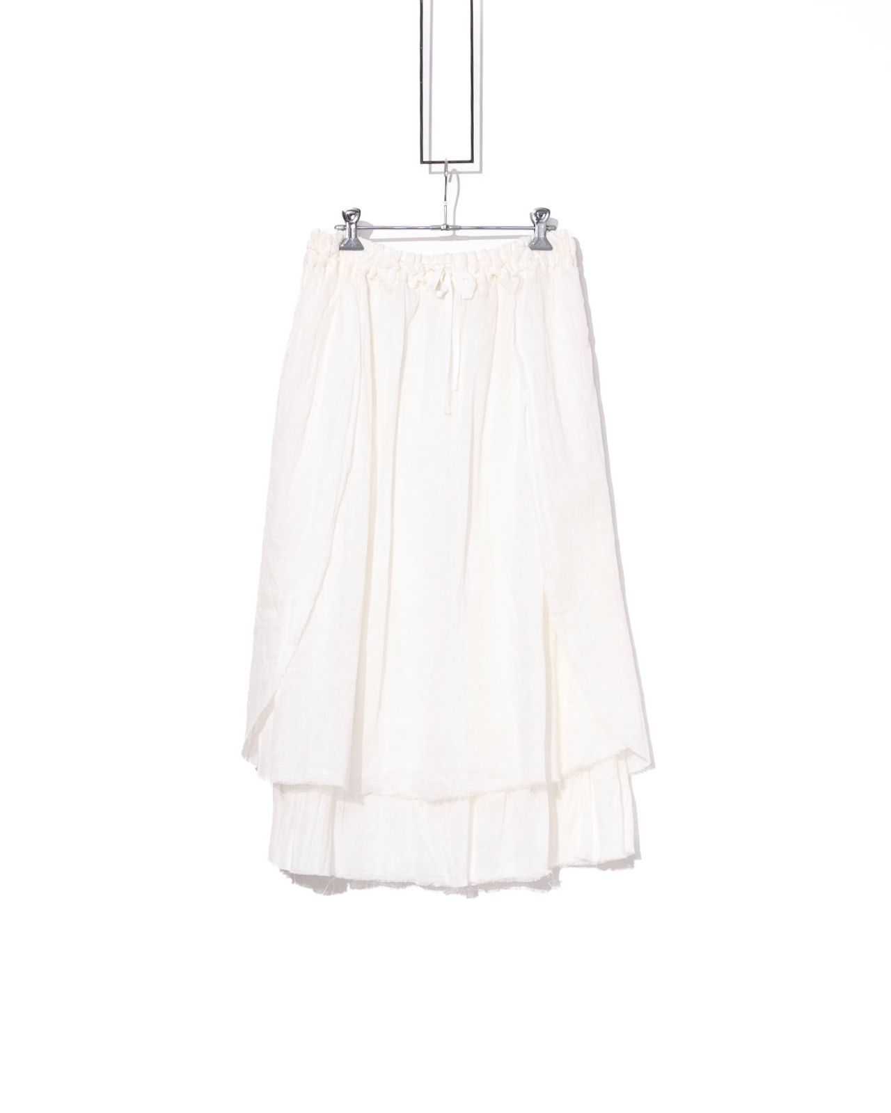 nest Robe ネストローブ リネンギャザーレイヤード ロングスカート