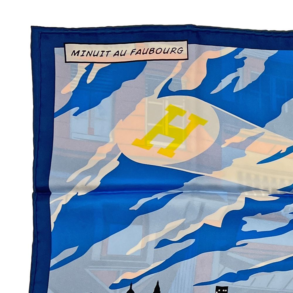 極美品】エルメス HERMES カレ70 MINUIT AU FAUBOURG ミニュイ・オー