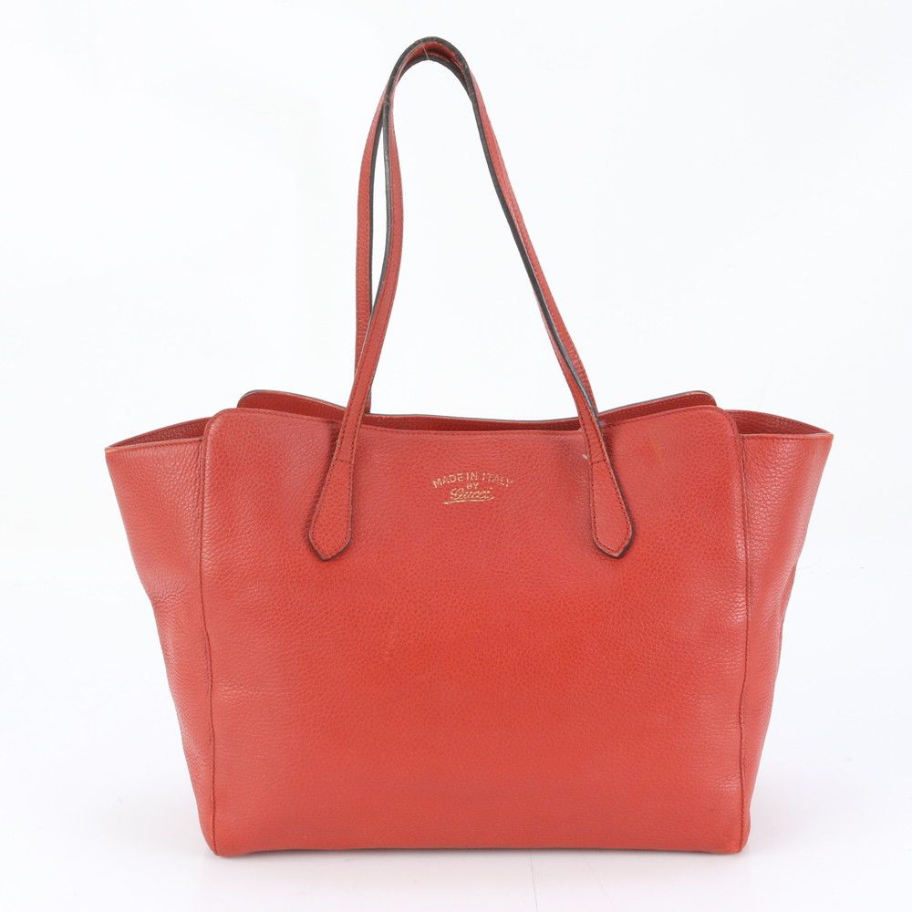 美品 グッチ スウィング 354397 レザー トート バッグ 肩掛け