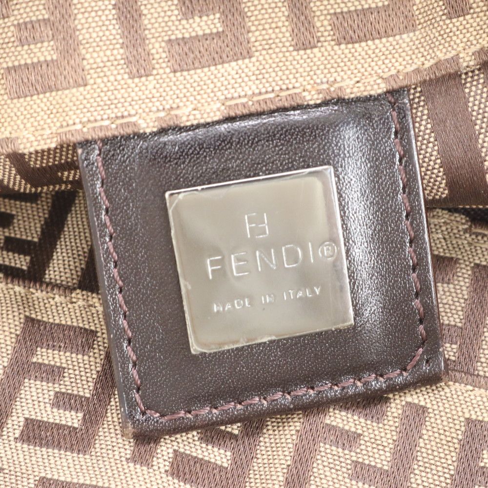 美品 フェンディ ズッキーノ レザー ナイロン トート バッグ 肩掛け