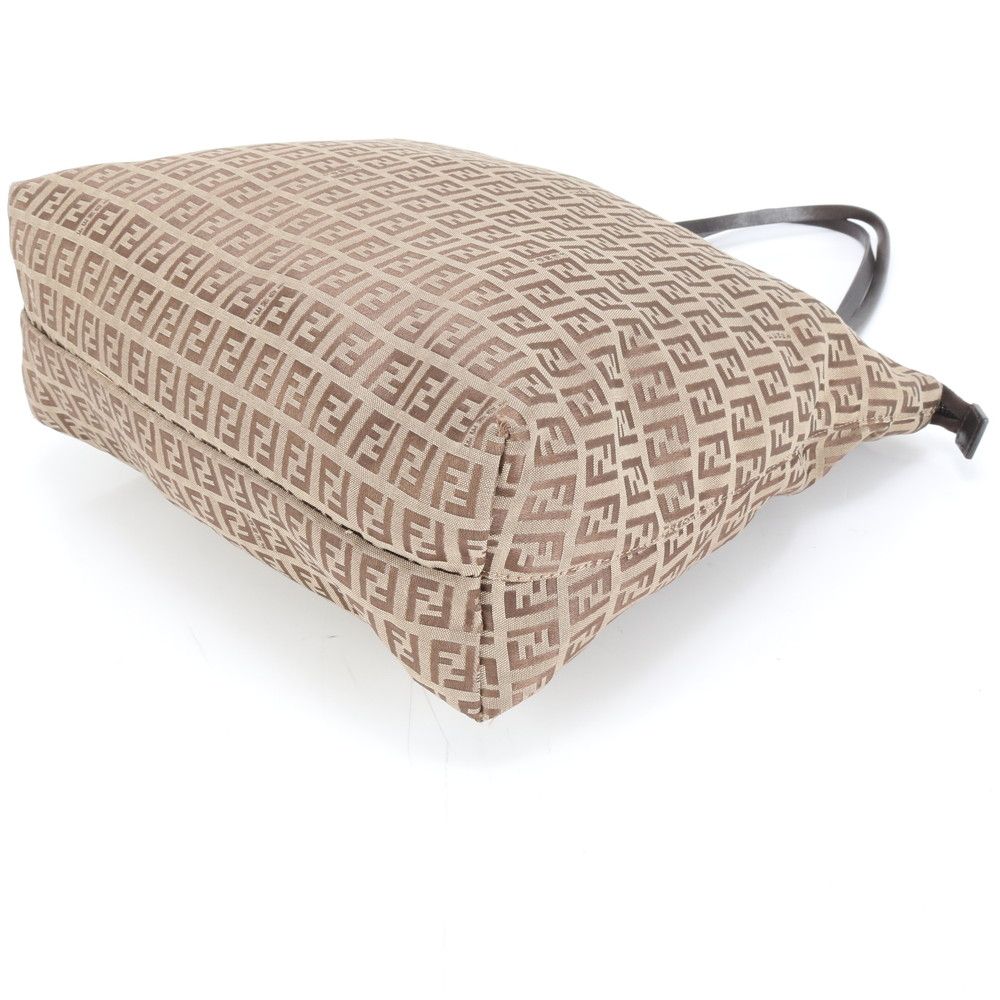 FENDI フェンディ マイクロズッキーニ ナイロン 茶 トートバッグ レディース 【中古】 美品 フェンディ ズッキーノ レザー ナイロン トート バッグ 肩掛け