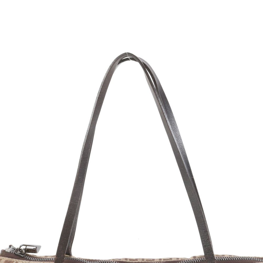 美品 フェンディ ズッキーノ レザー ナイロン トート バッグ 肩掛け