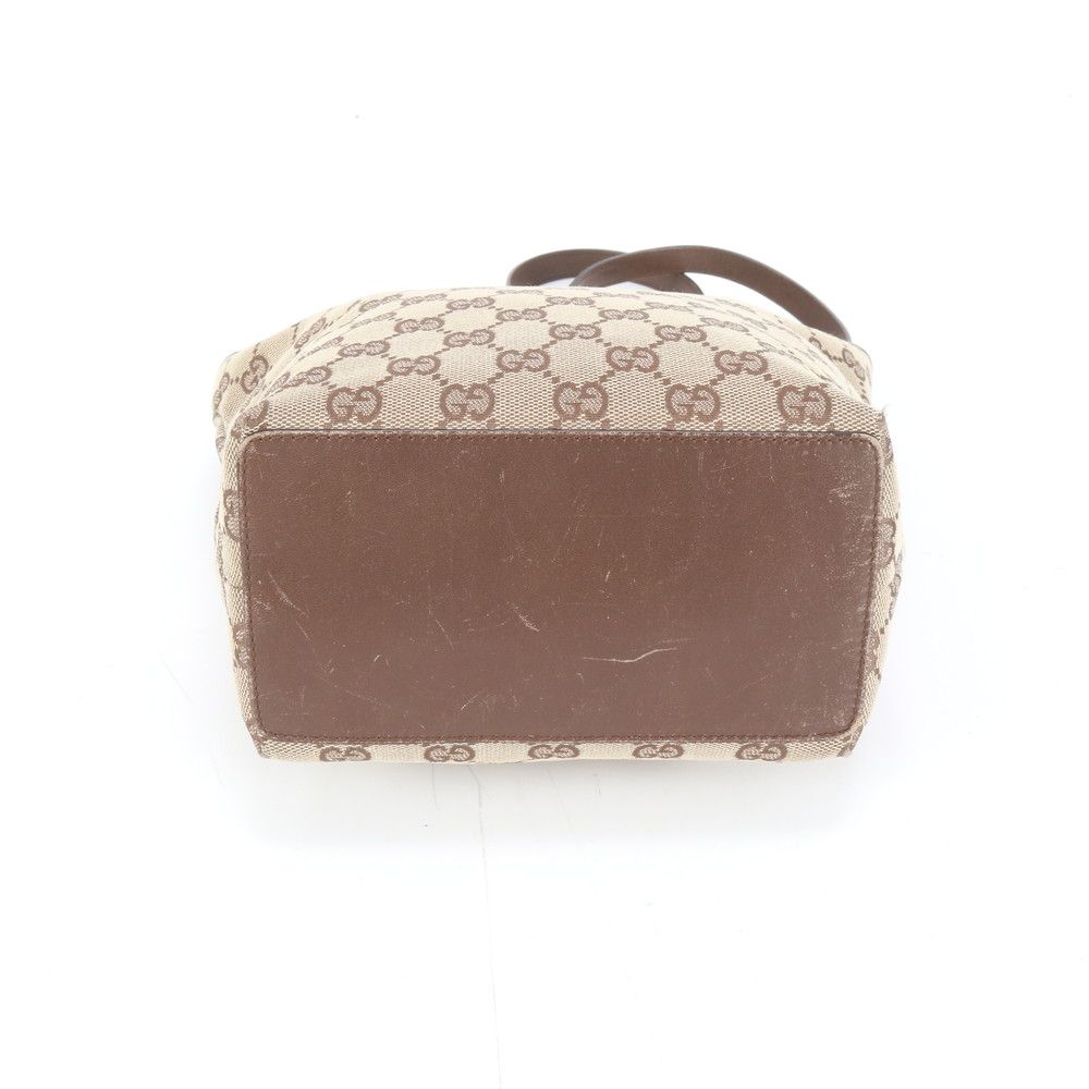 美品 グッチ GGキャンバス 31244 レザー トート バッグ 肩掛け