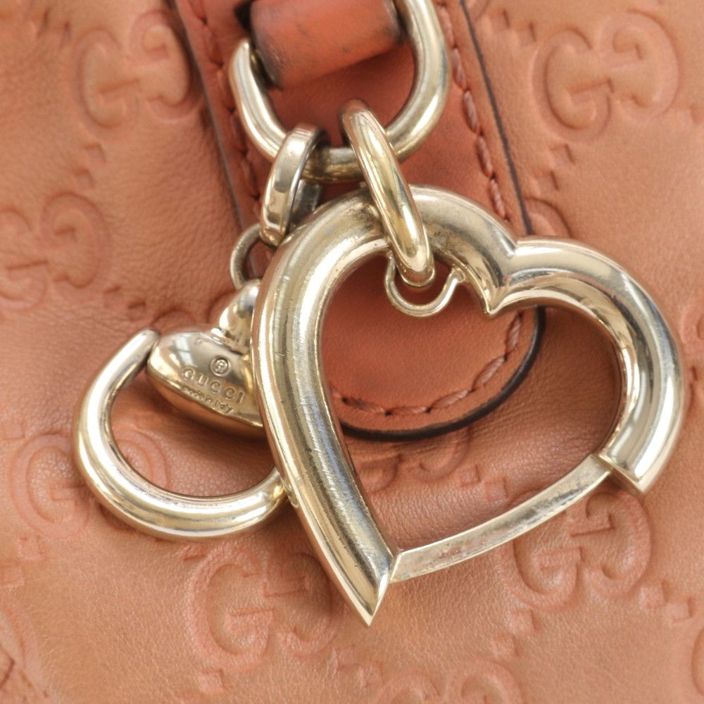 美品 グッチ グッチシマ ハートビット 269957 レザー 2WAY ショルダー