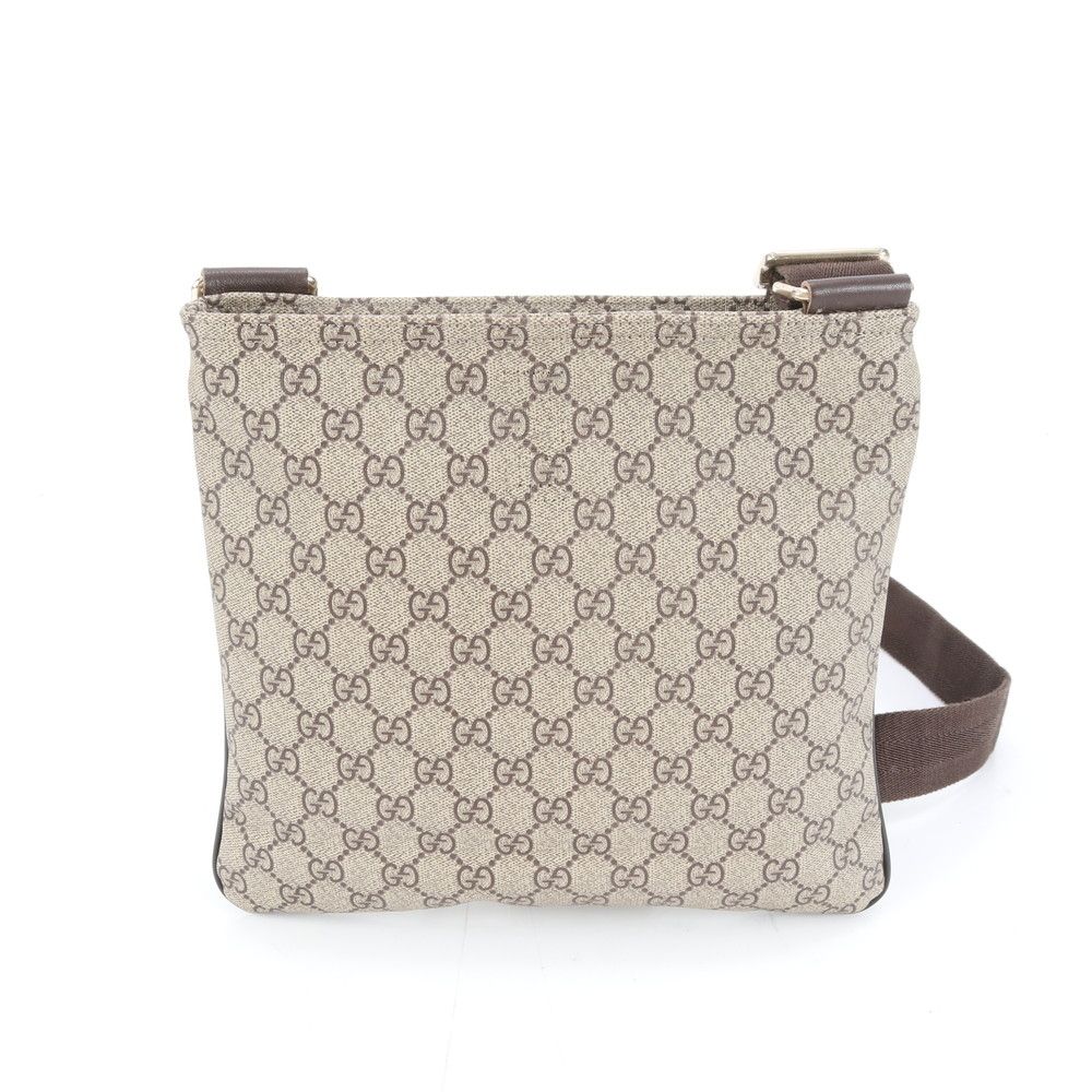 美品 グッチ GGスプリーム 295257 レザー ショルダーバッグ 斜め掛け
