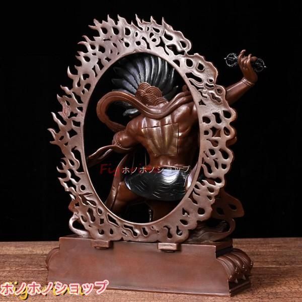仏像 置物 忿怒尊デザイン 真鍮風 オブジェ 厄除け 開運 風水