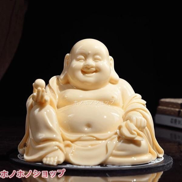  七福神 布袋 置物 陶器製 縁起物 商売繁盛 インテリア ミニサイズ 置き時計 置物 インテリア小物