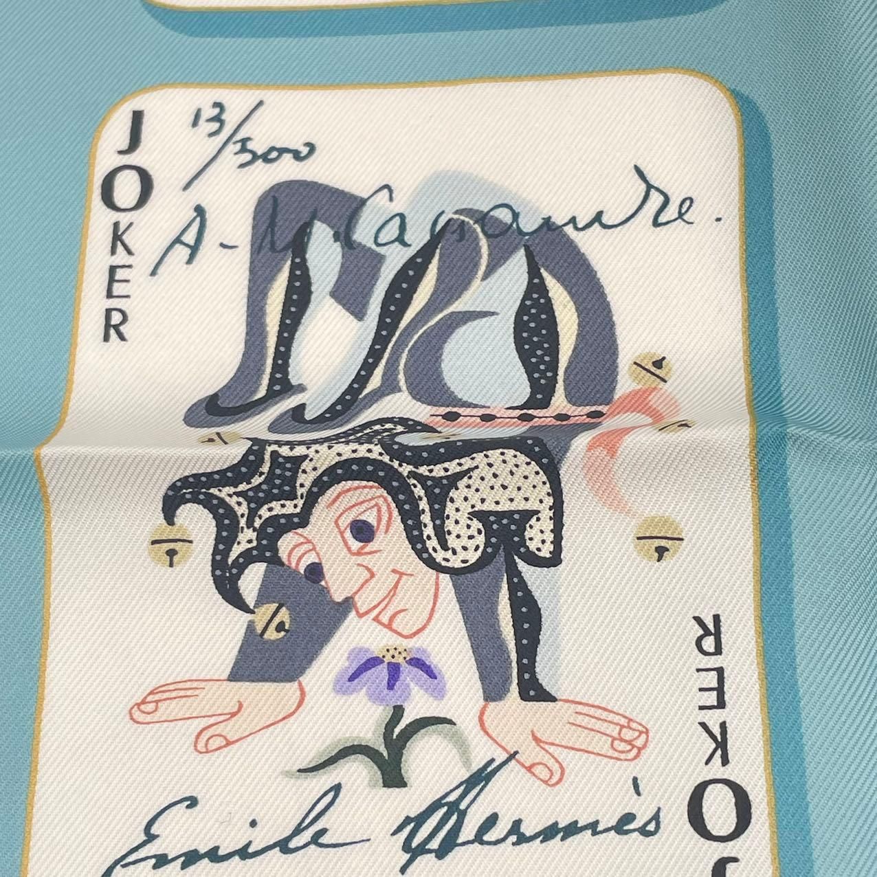 新品同様 HERMES エルメス カレ90 スカーフ シルク Jeu de Cartes