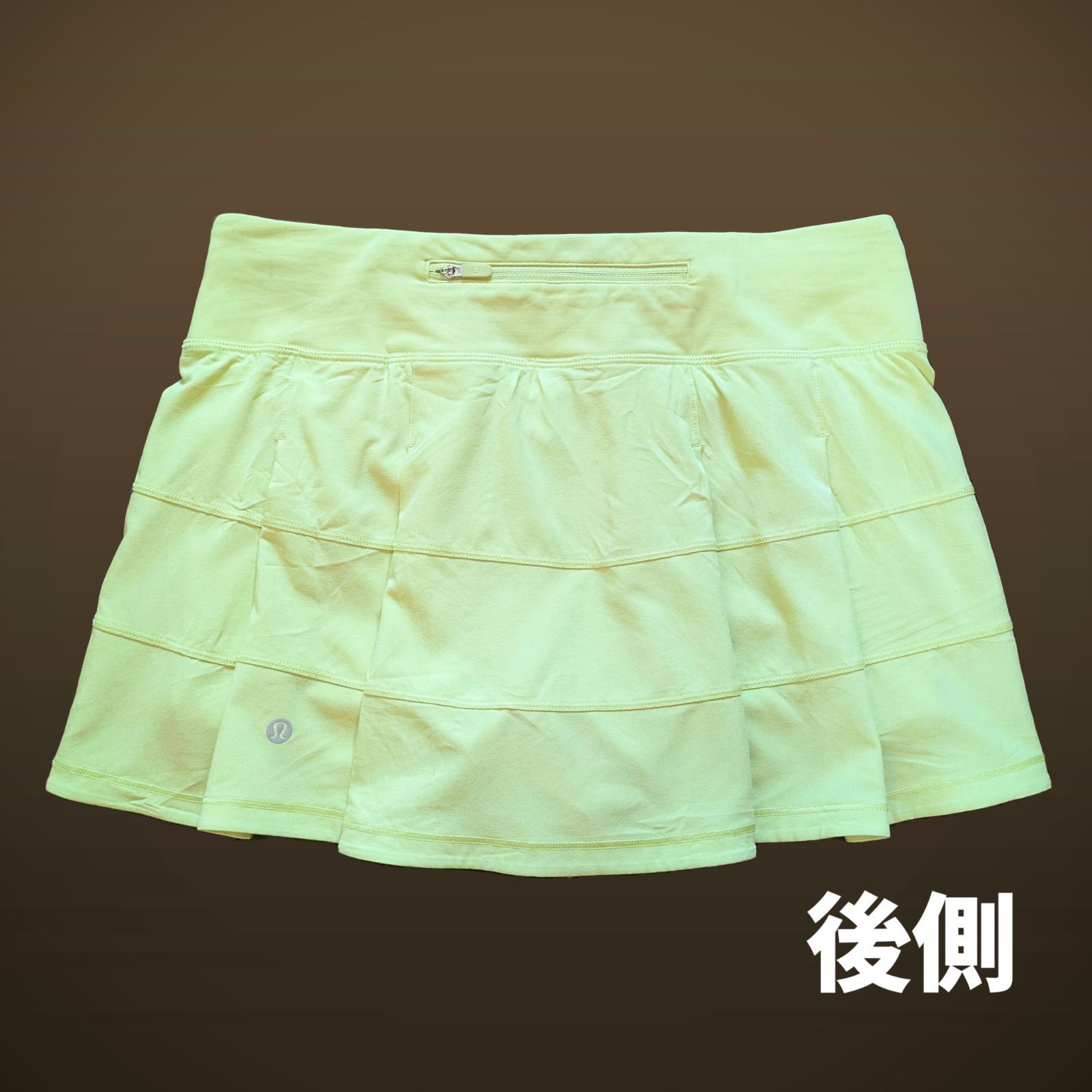 lululemon ルルレモン テニス ウェア スコート Lサイズ 中古品 黄色