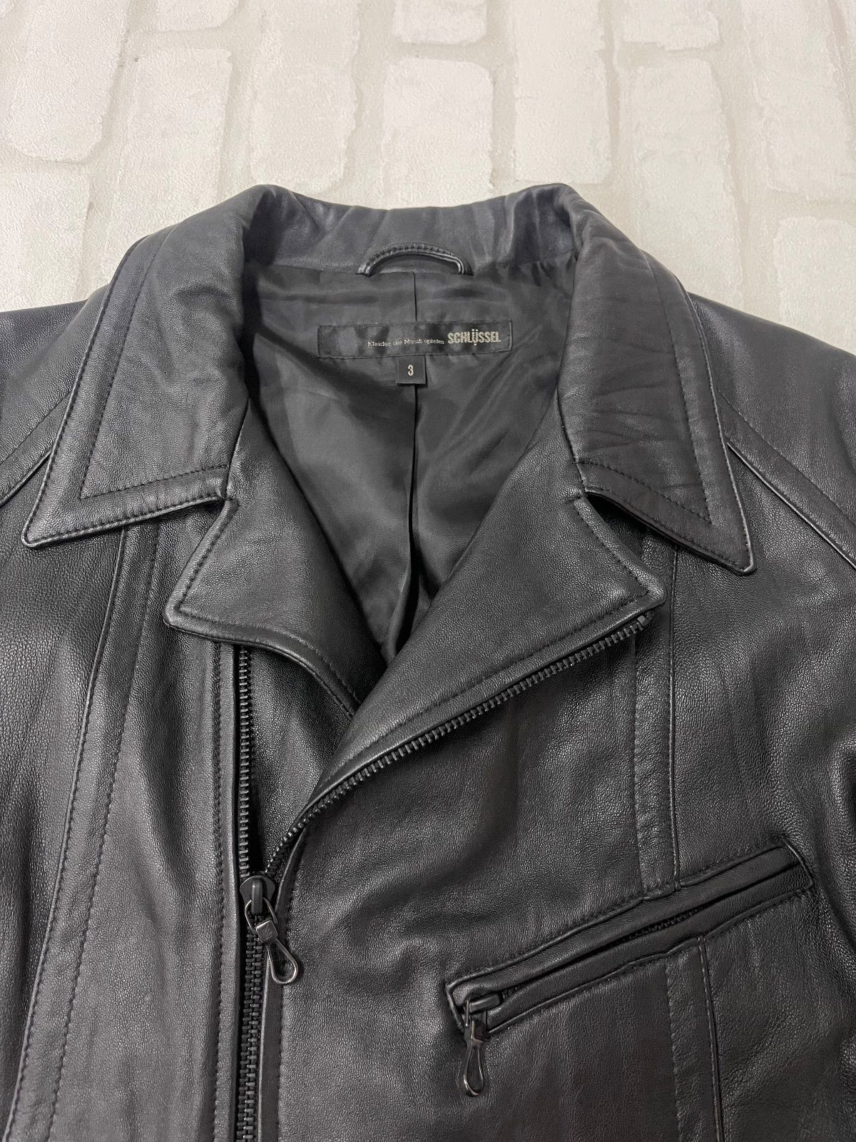 ライダース（SCHLÜSSEL シュリセル） シュリセル SCHLUSSEL 羊革 レザー シープスキン ダブル ライダース