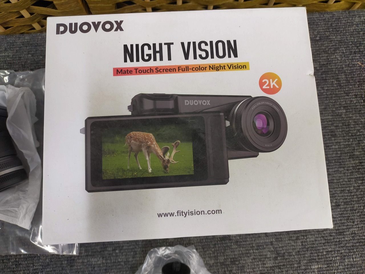 動作確認済】DUOVOX ナイトビジョンカメラ 2K フルカラー 夜間撮影 箱