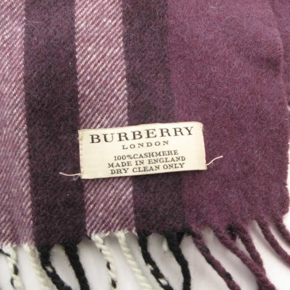 正規】BURBERRY マフラー パープル 紫 バーバリー BURBERRY（マフラー