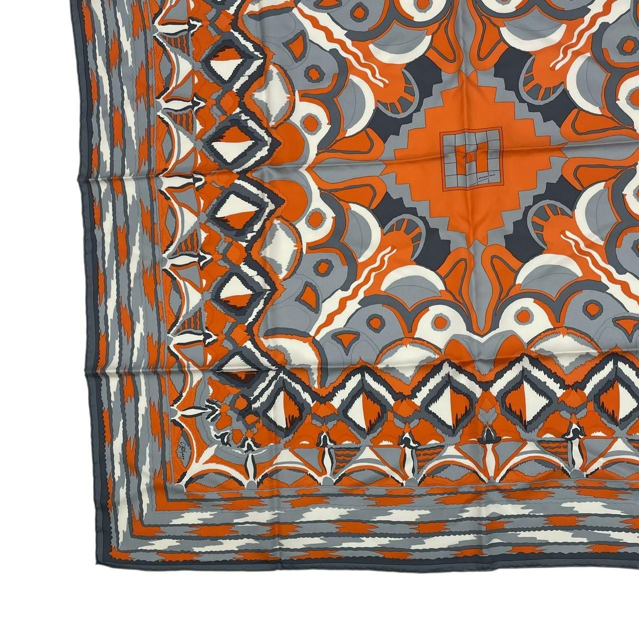 新品同様 HERMES エルメス スカーフ シルク カレ90 銀座店オープン記念