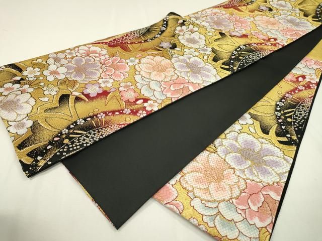 平和屋着物▽六通柄袋帯 舞桜 金糸 正絹 逸品 DABB1220fe - メルカリ
