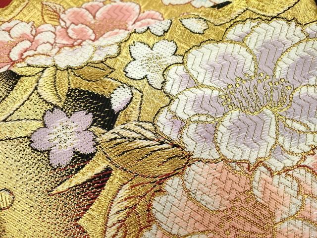 平和屋着物▽六通柄袋帯 舞桜 金糸 正絹 逸品 DABB1220fe - メルカリ