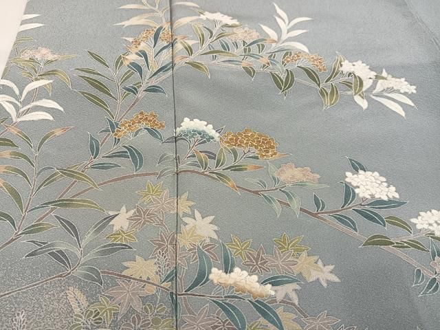 平和屋着物□訪問着 友禅 草花籬文 暈し染め 正絹 逸品 AABF2464ph