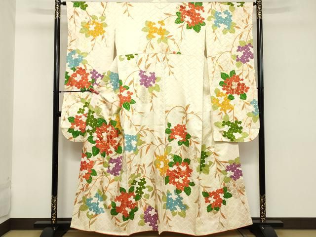 平和屋着物□豪華振袖 駒刺繍 枝花文 金彩 正絹 逸品 DABB2471cd