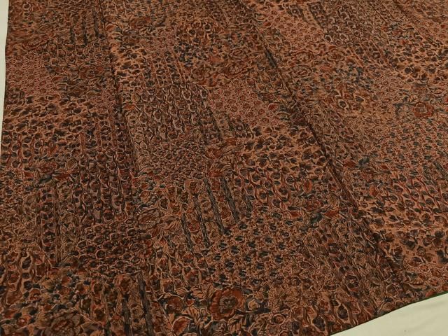 平和屋着物□上質な小紋 紬地 更紗文 正絹 逸品 AABF2477ph - メルカリ