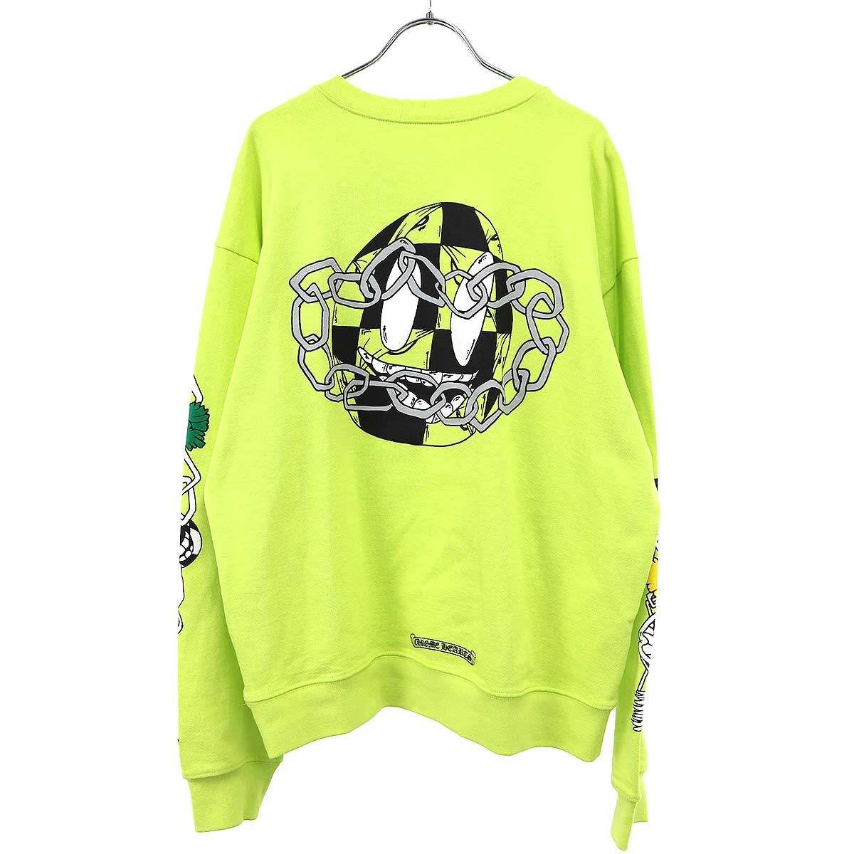 CHROME HEARTS イエロースウェット CHROME HEARTS クロムハーツ MATTY BOY PPO CHAIN GAME CREWNECK SWEAT