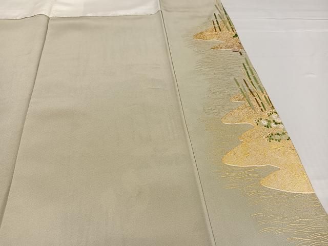 平和屋着物□松尾光琳 訪問着 刺繍 本賊鷺図 金彩 正絹 逸品