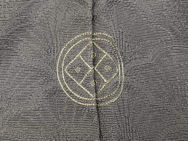 平和屋着物□上質な色無地 花青海波地紋 鳩羽鼠色 正絹 逸品