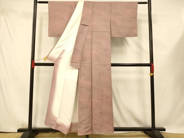 平和屋着物□上質な小紋 手彫型本染 村上伸一郎 雲取り霞文 暈し染め