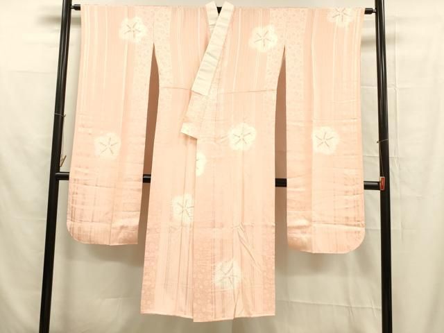 平和屋着物□振袖用長襦袢 袷 絞り 舞花文 鈴乃屋扱い 正絹 逸品