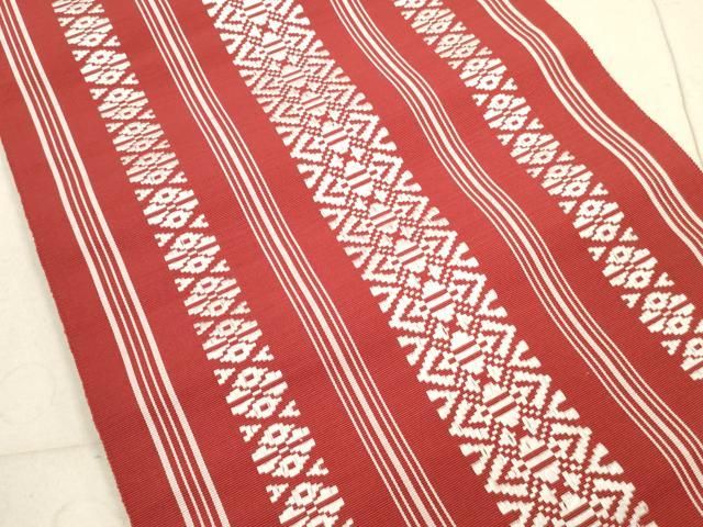 平和屋着物◎本場筑前博多織 八寸名古屋帯 献上 証紙付き 正絹 逸品