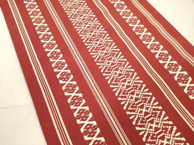 平和屋着物◎本場筑前博多織 八寸名古屋帯 献上 証紙付き 正絹 逸品