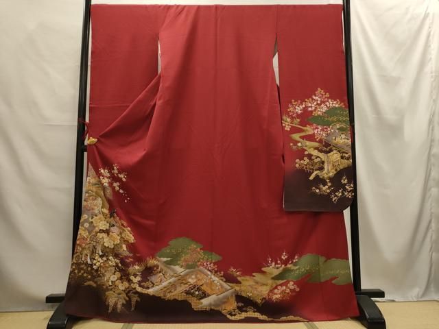 平和屋着物□豪華振袖 人物風景文 暈し染め 金彩 正絹 逸品 AABE6364sx