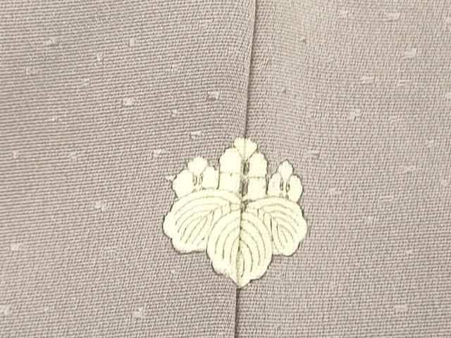 平和屋着物□上質な色無地 舞花地紋 暁鼠色 正絹 逸品 DABB7090op