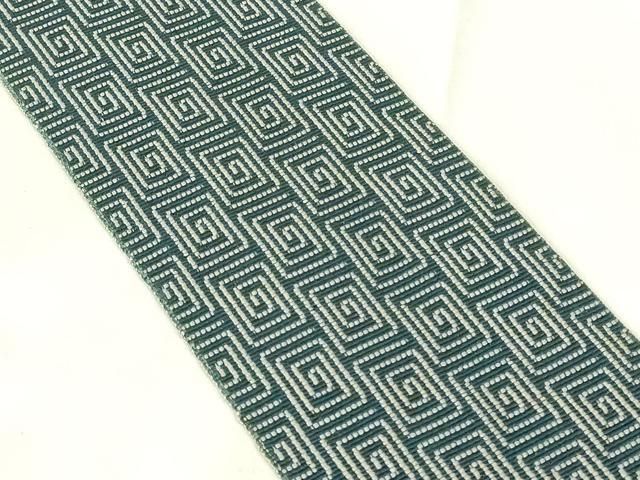 平和屋着物◎男性 本場筑前博多織 角帯 幾何学文 正絹 逸品 DABB2611qp