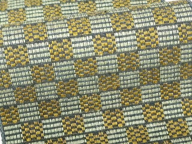 平和屋着物◎男性 本場筑前博多織 角帯 格子 正絹 逸品 DABB2612qp