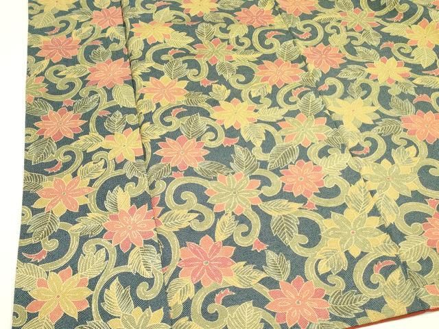平和屋着物□本場染大島紬 花唐草文 正絹 逸品 DABB7207op - メルカリ