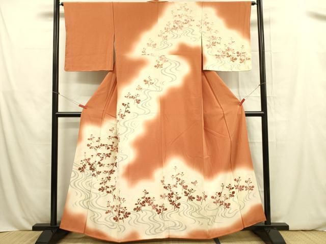 平和屋着物□訪問着 作家物 流水裏菊 暈し染め 金彩 正絹 逸品