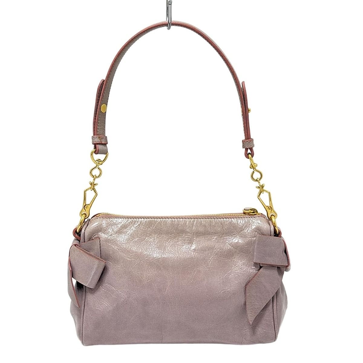 miumiu(ミュウミュウ) ショルダーバッグ美品 - ピンク サイド miumiu(ミュウミュウ) ショルダーバッグ美品 - ピンク サイド