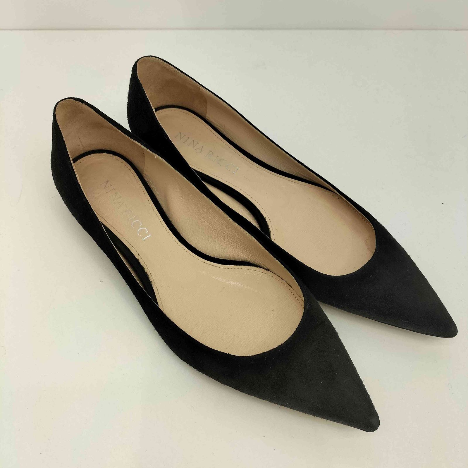 ニナリッチ NINA RICCI スエード フラットパンプス レディース JPN：36